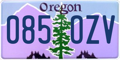 OR license plate 085OZV