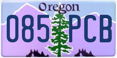 OR license plate 085PCB