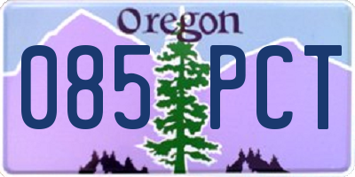 OR license plate 085PCT