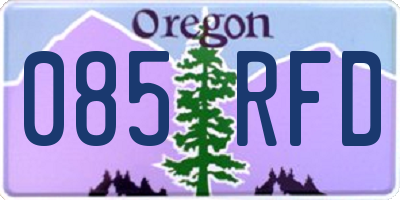 OR license plate 085RFD