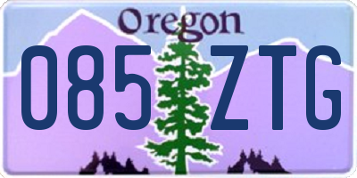 OR license plate 085ZTG