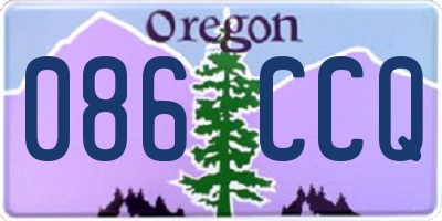 OR license plate 086CCQ