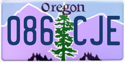 OR license plate 086CJE