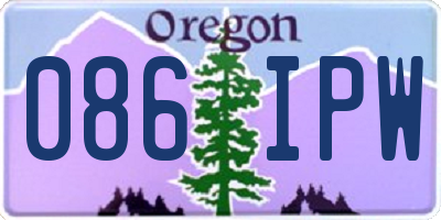 OR license plate 086IPW