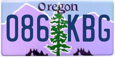 OR license plate 086KBG