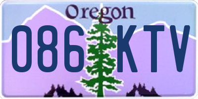 OR license plate 086KTV