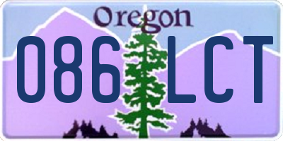 OR license plate 086LCT