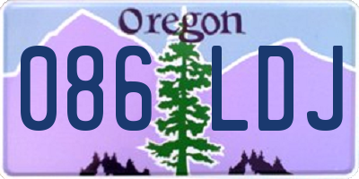 OR license plate 086LDJ