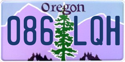 OR license plate 086LQH