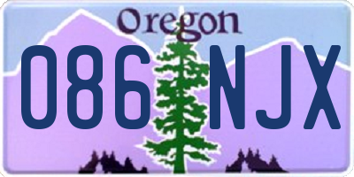 OR license plate 086NJX