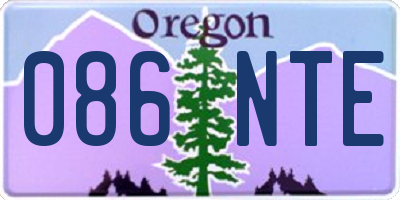 OR license plate 086NTE
