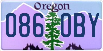 OR license plate 086OBY