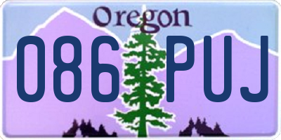 OR license plate 086PUJ