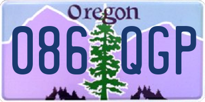 OR license plate 086QGP