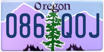 OR license plate 086QOJ