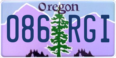 OR license plate 086RGI