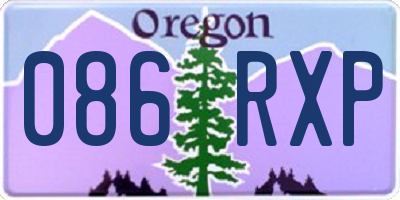OR license plate 086RXP