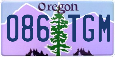 OR license plate 086TGM