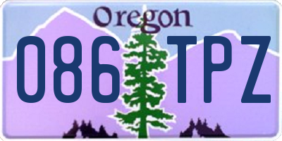 OR license plate 086TPZ