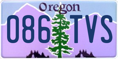 OR license plate 086TVS