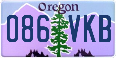 OR license plate 086VKB