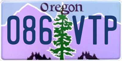 OR license plate 086VTP