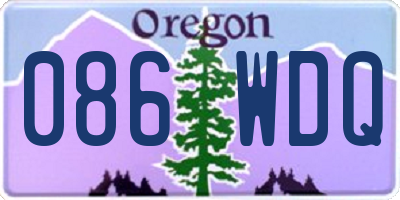 OR license plate 086WDQ