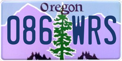 OR license plate 086WRS