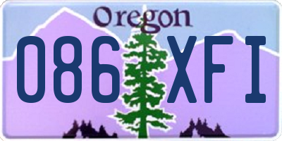 OR license plate 086XFI