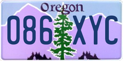 OR license plate 086XYC