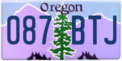 OR license plate 087BTJ