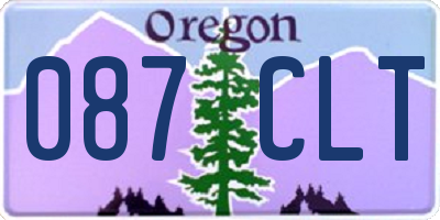 OR license plate 087CLT