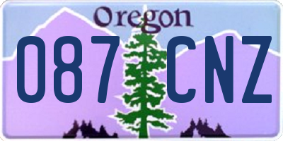 OR license plate 087CNZ