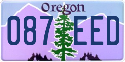 OR license plate 087EED