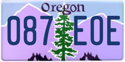 OR license plate 087EOE