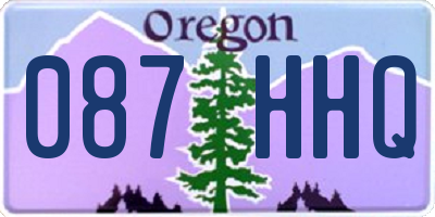 OR license plate 087HHQ