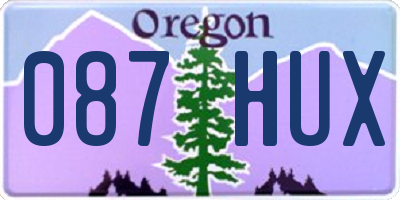 OR license plate 087HUX