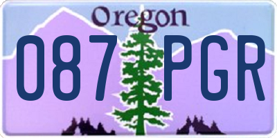 OR license plate 087PGR
