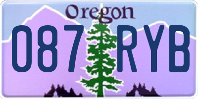 OR license plate 087RYB