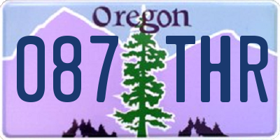 OR license plate 087THR