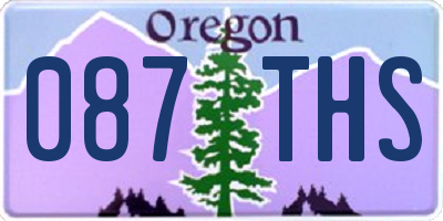 OR license plate 087THS