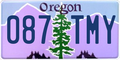 OR license plate 087TMY