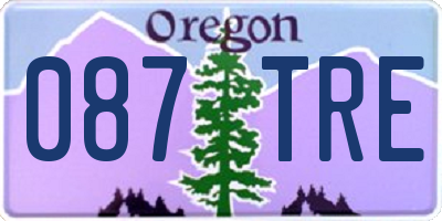 OR license plate 087TRE