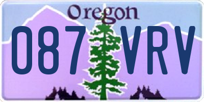 OR license plate 087VRV