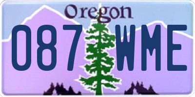 OR license plate 087WME