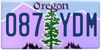 OR license plate 087YDM