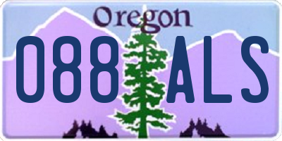 OR license plate 088ALS