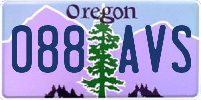 OR license plate 088AVS