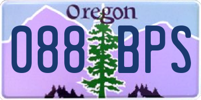OR license plate 088BPS
