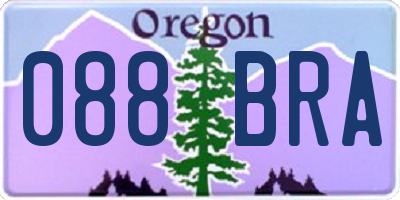 OR license plate 088BRA